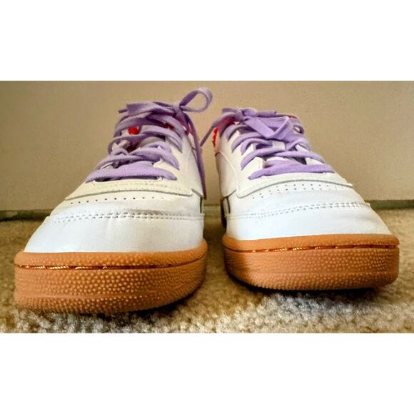 Reebok x Tom & Jerry Club C Revenge Men’s 13 White Purple Gum Collab Sneakers - Picture 4 of 11